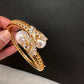 AD Diamond Pearl Openable Kada Bracelet - 