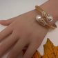 AD Diamond Pearl Openable Kada Bracelet - 