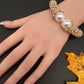 AD Diamond Pearl Openable Kada Bracelet - 