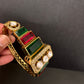 Victorian Moissanite Color Openable Kada Bracelet - Multi