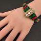Victorian Moissanite Color Openable Kada Bracelet - Multi