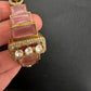Victorian Moissanite Color Openable Kada Bracelet - Pink
