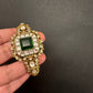 Victorian Moissanite Color Openable Kada Bracelet - Green