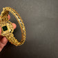 Victorian Moissanite Color Openable Kada Bracelet - Green