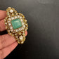 Victorian Moissanite Color Openable Kada Bracelet - MintGreen