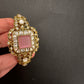 Victorian Moissanite Color Openable Kada Bracelet - Pink