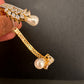 AD Diamond Pearl Openable Kada Bracelet - 