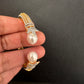 AD Diamond Pearl Openable Kada Bracelet - 