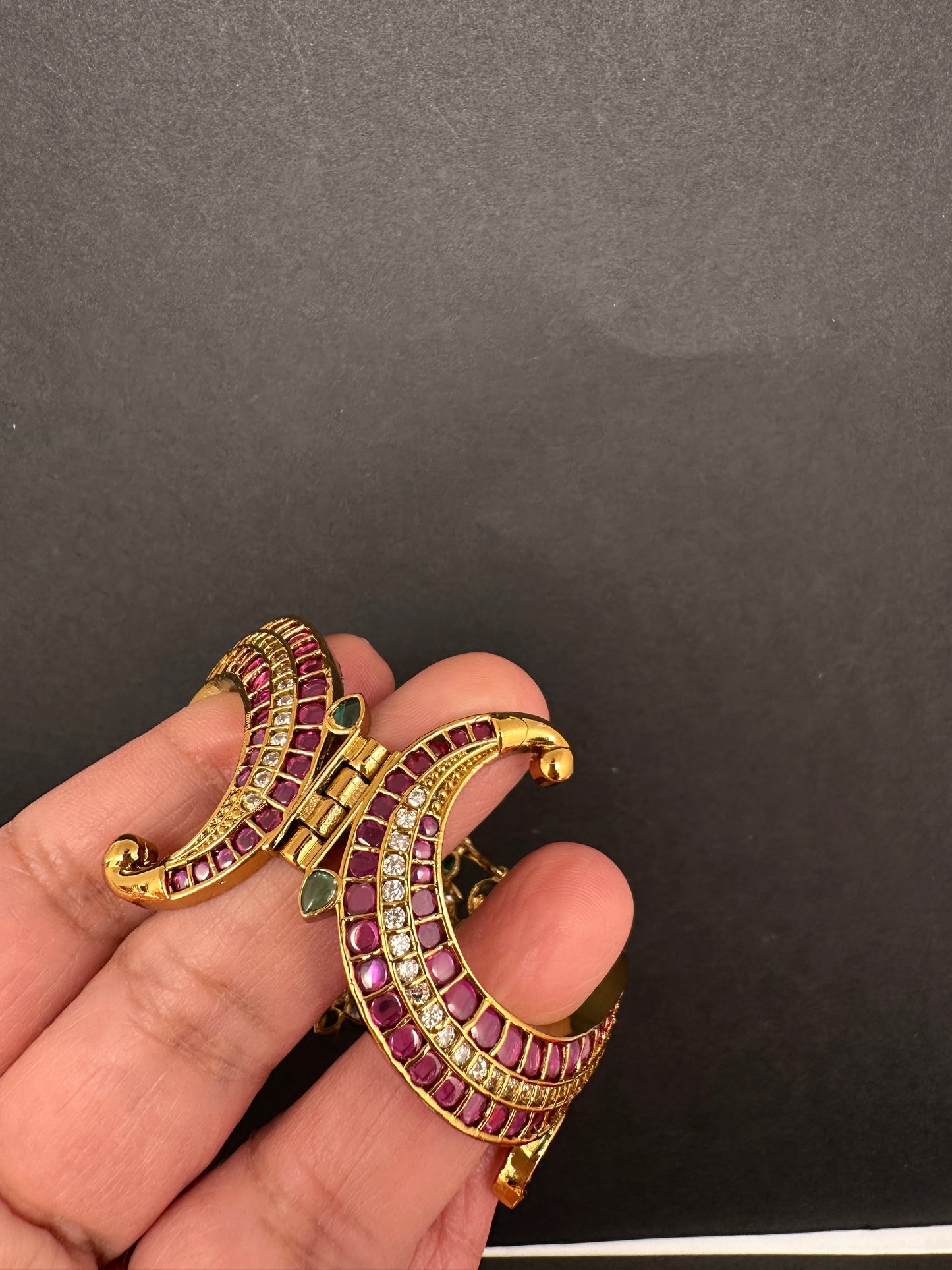 Kemp CZ Openable Kada Bracelet - 