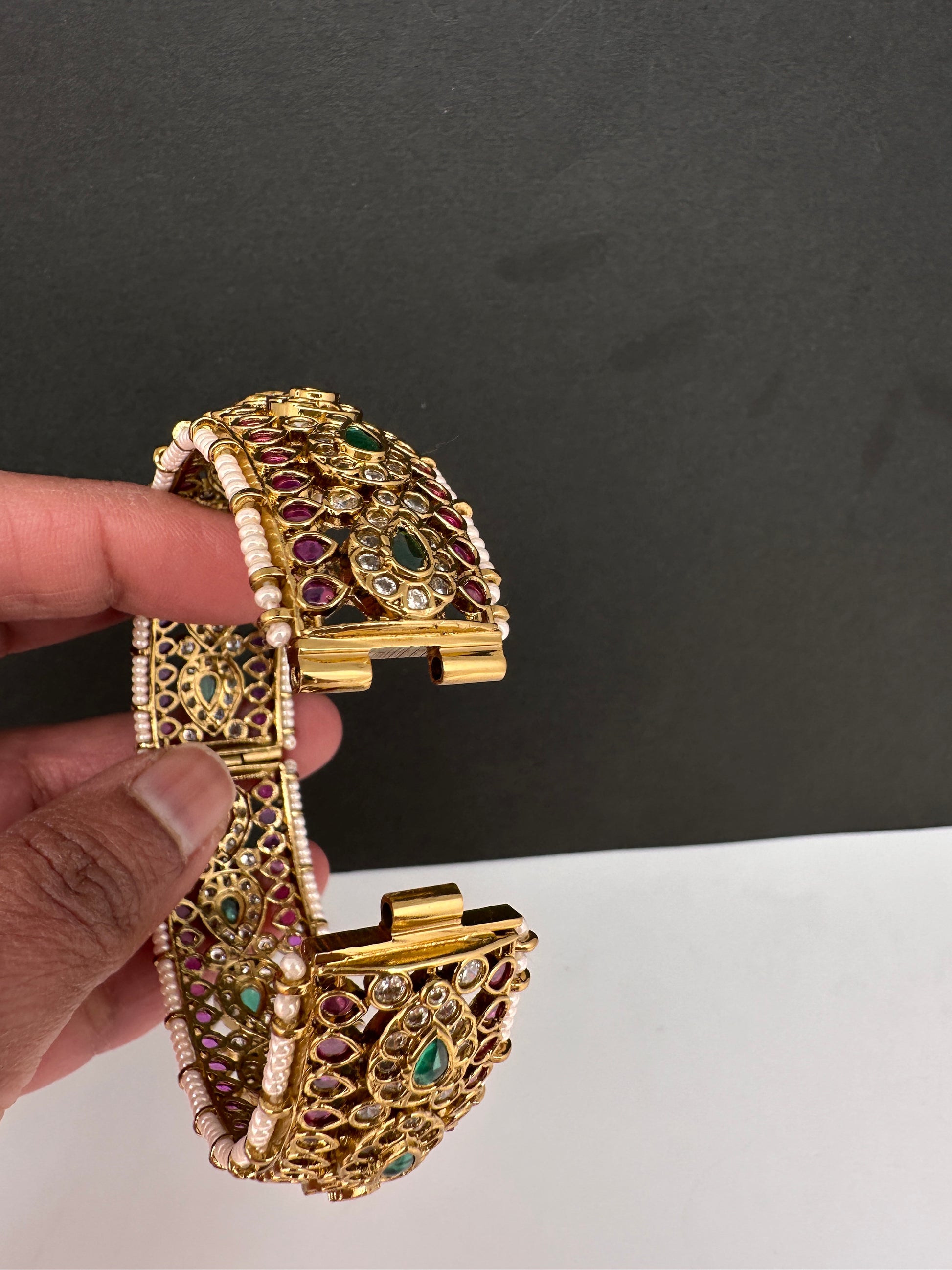 Kemp CZ Openable Kada Bracelet - 