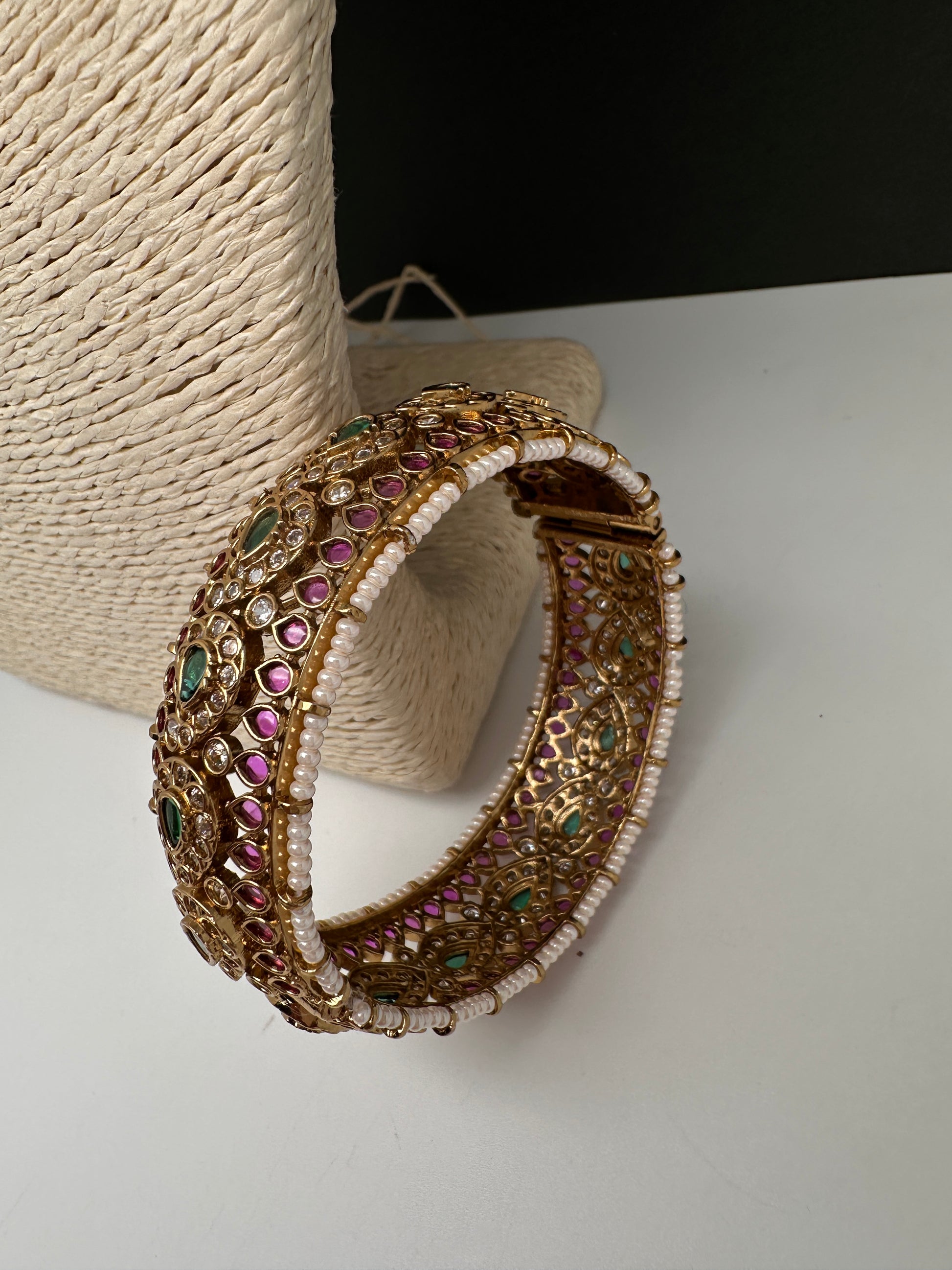 Kemp CZ Openable Kada Bracelet - 
