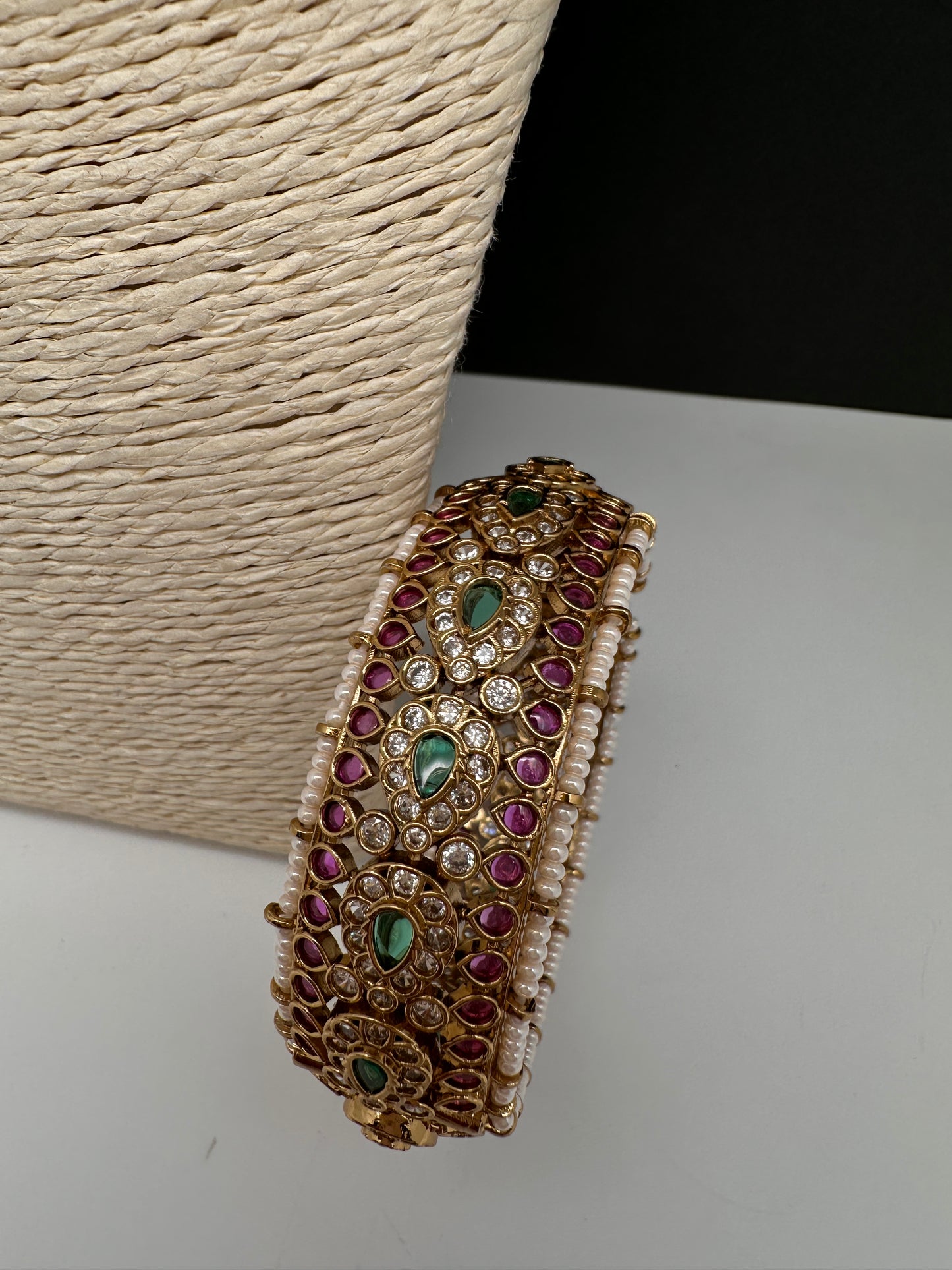 Kemp CZ Openable Kada Bracelet - 