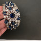 Victorian AD Beads Color Openable Kada Bracelet - Blue