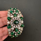 Victorian AD Beads Color Openable Kada Bracelet - Green