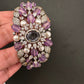 Victorian AD Beads Color Openable Kada Bracelet - Purple