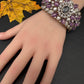 Victorian AD Beads Color Openable Kada Bracelet - Purple