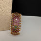 Kemp Multi Color Stones Openable Kada Bracelet - 