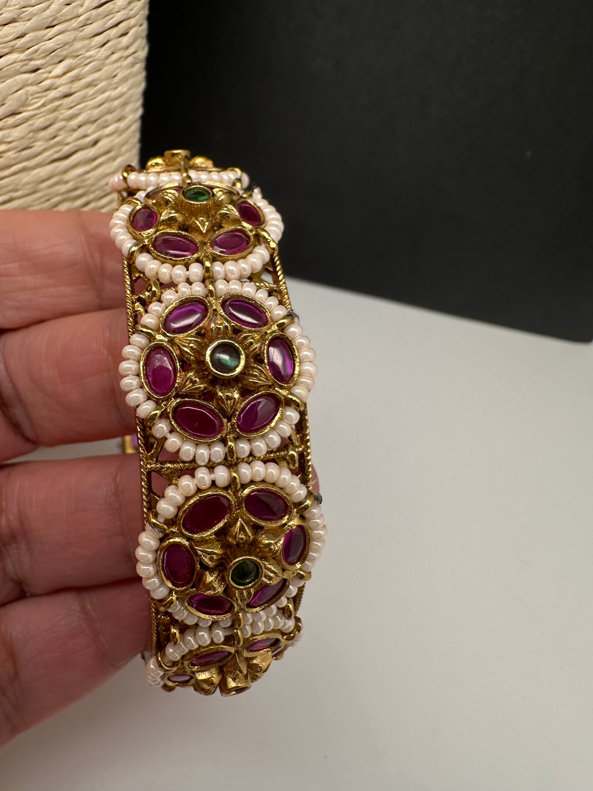 Kemp Floral Openable Kada Bracelet - 