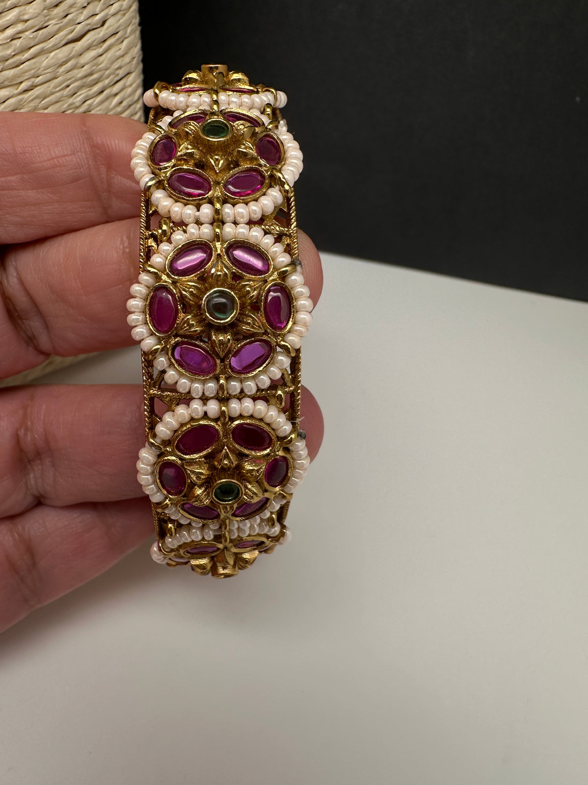 Kemp Floral Openable Kada Bracelet - 