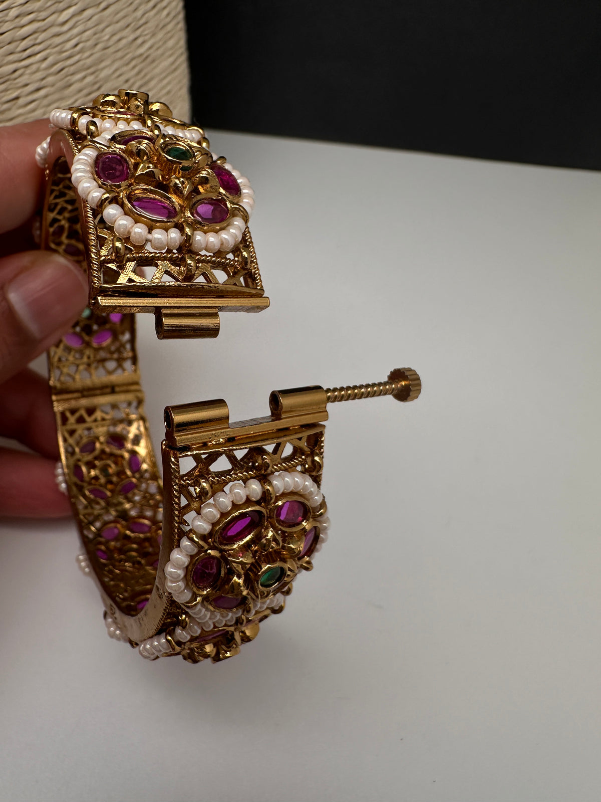 Kemp Floral Openable Kada Bracelet - 