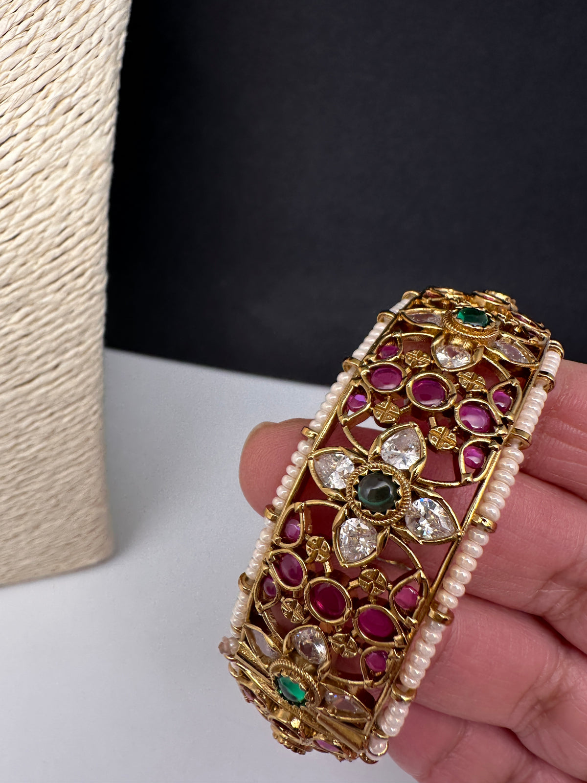 Kemp Floral Openable Kada Bracelet - 