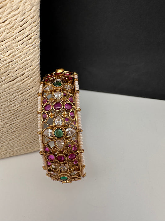 Kemp Floral Openable Kada Bracelet - 