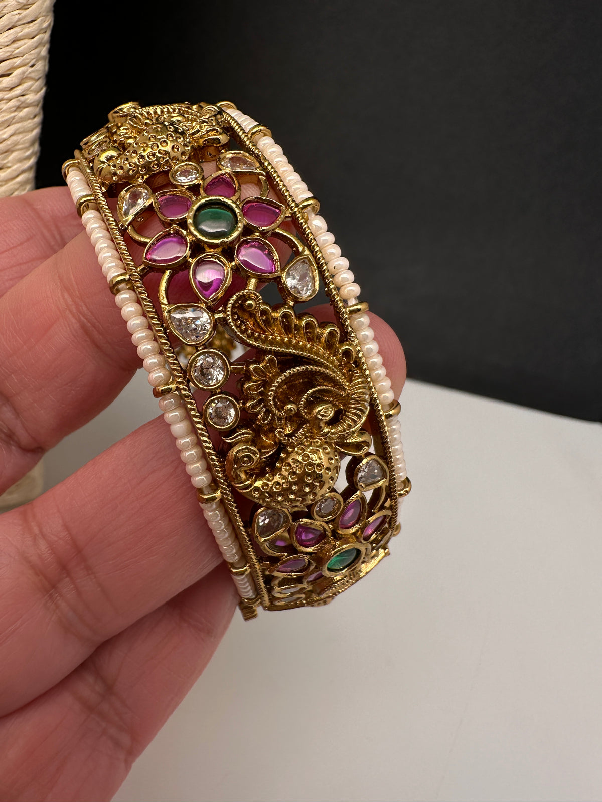 Kemp Floral Openable Kada Bracelet - 