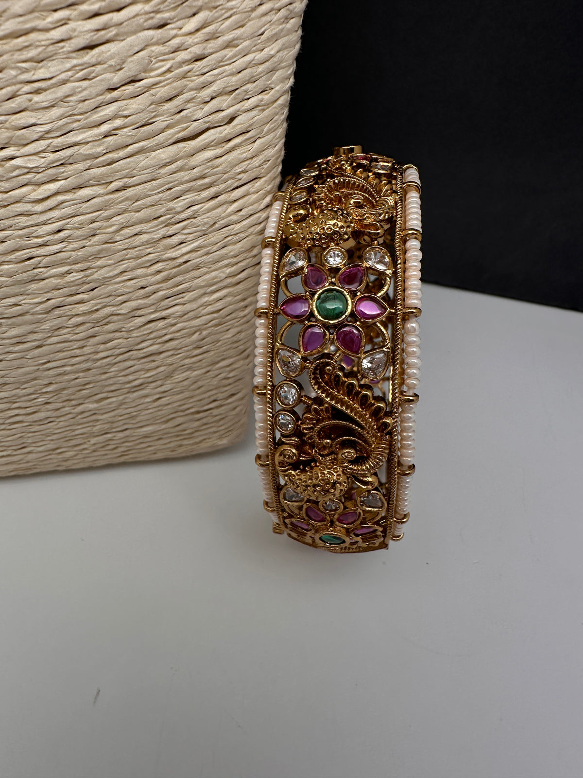 Kemp Floral Openable Kada Bracelet - 
