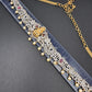 Goddess Lakshmi Red Stone AD Ganga Jamuna Finish Hip Chain