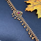 CZ Peacock Design Matte Finish Hip Chain Vaddanam