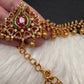 CZ Peacock Design Matte Finish Hip Chain Vaddanam