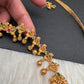 Sleek Red Green Multi Stone Matte Finish Hip Chain Vaddanam