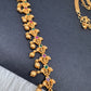 Sleek Red Green Multi Stone Matte Finish Hip Chain Vaddanam