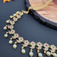 Sleek CZ Red Green Multi Stone Floral Design Hip Chain Vaddanam