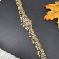 Sleek CZ Red Stone Hip Chain Vaddanam