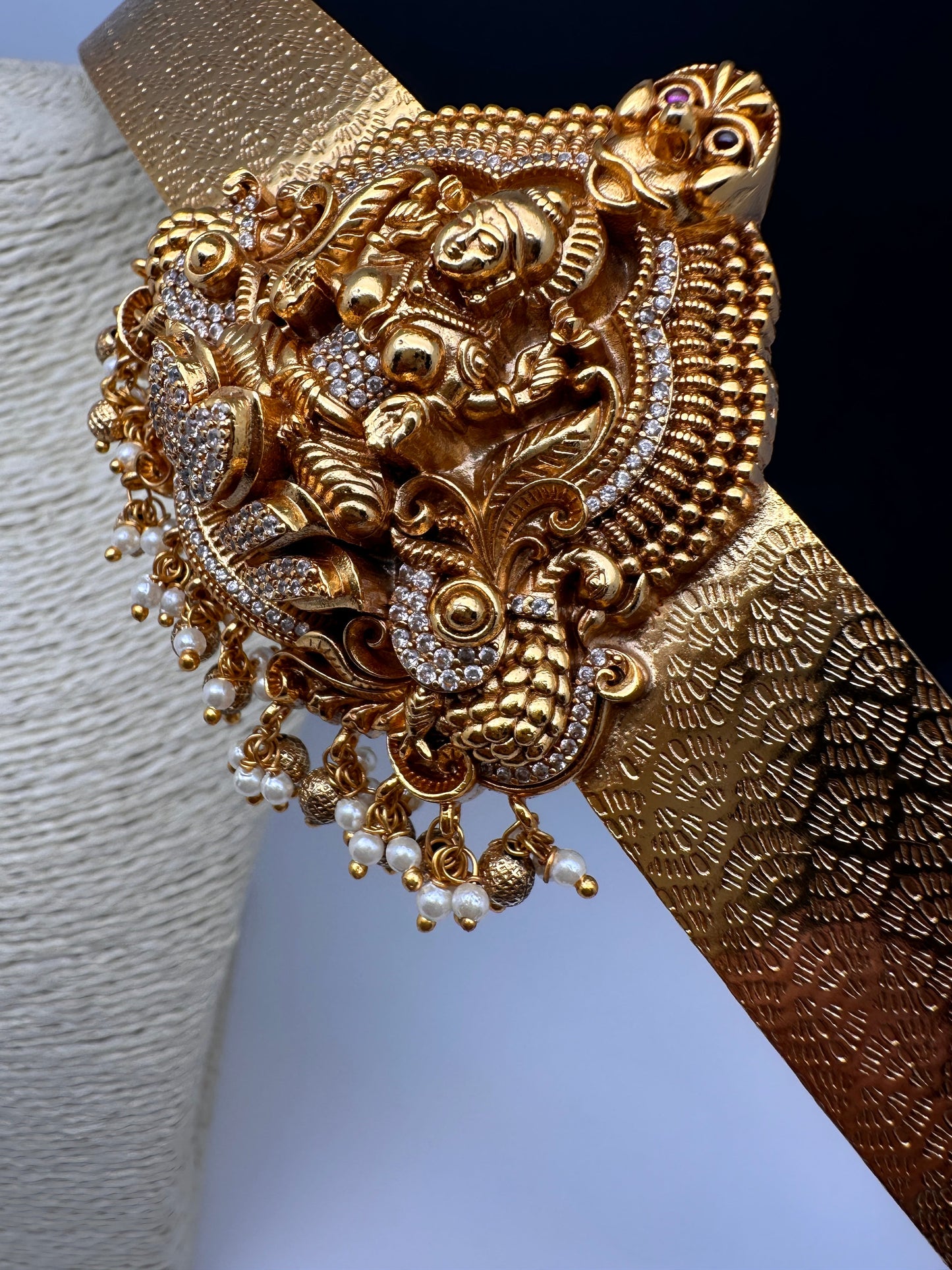 CZ Goddess Lakshmi Hip Belt Vaddanam