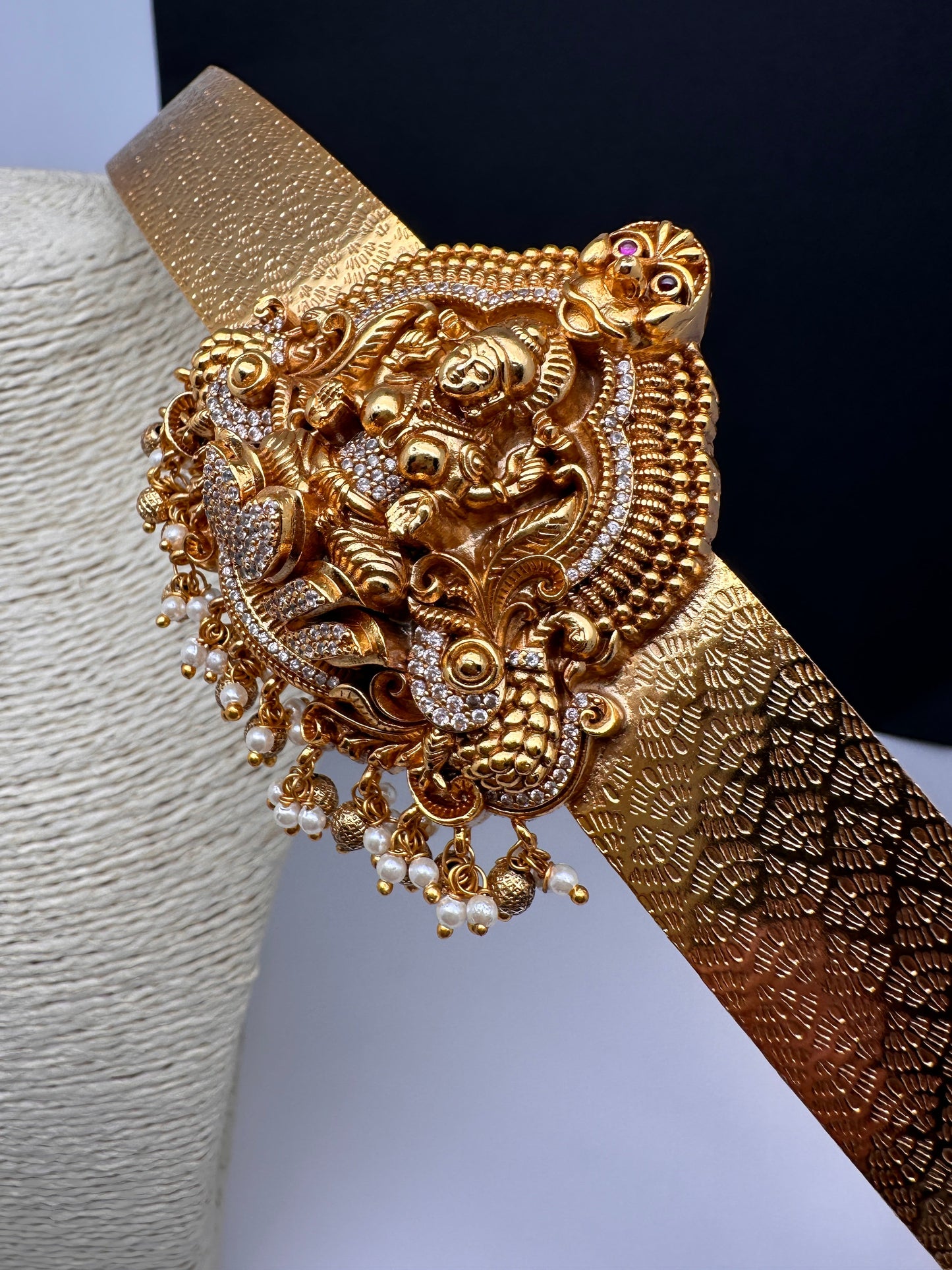 CZ Goddess Lakshmi Hip Belt Vaddanam