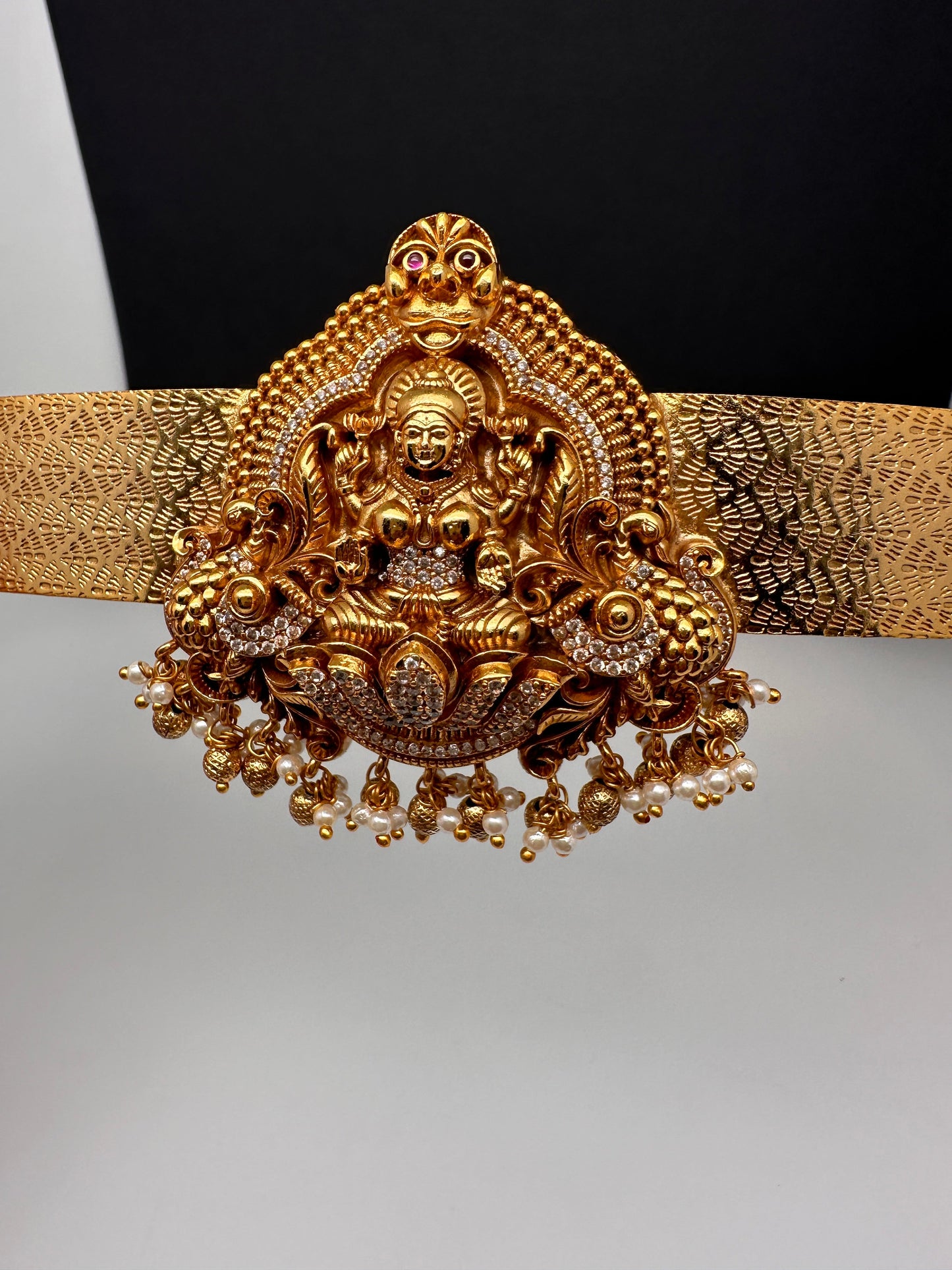 CZ Goddess Lakshmi Hip Belt Vaddanam