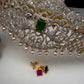 Peacock Diamond Finish Stone Kids Hip Belt Vaddanam with Changeable Stones