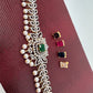 AD Sleek Changeable Color Stone Pearls Hip Chain Kamarbandh