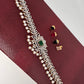 AD Sleek Changeable Color Stone Pearls Hip Chain Kamarbandh