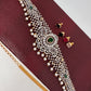 AD Multi Color Stone Changeable Color Stone Pearls Hip Chain Kamarbandh