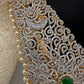 AD Diamond Finish Emerald Green Stone Hip Belt Kamarbandh