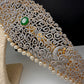 AD Diamond Finish Emerald Green Stone Hip Belt Kamarbandh