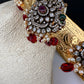 Self Design AD Peacock Motifs Kamarband WaistBelt - Red