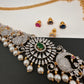 AD Peacock Changeable Color Stone Pearls Peacock Design Hip Chain Kamarbandh