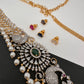 AD Changeable Color Stone Pearls Peacock Design Hip Chain Kamarbandh