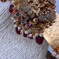 Self Design AD Goddess Laksmi Kamarband WaistBelt - Red