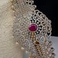 AD Diamond Finish Ruby Red Stone Hip Belt Kamarbandh