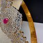 AD Diamond Finish Ruby Red Stone Hip Belt Kamarbandh